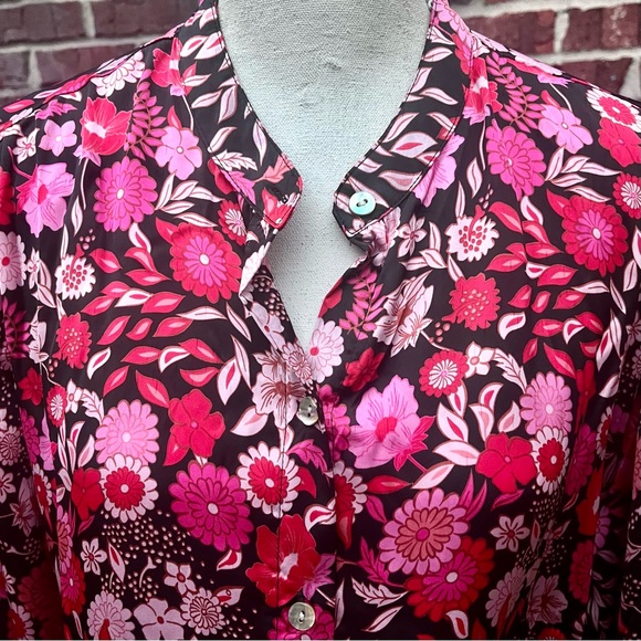 Chenault Brand Floral Print Blouse with Puff Sleeves; Size Small NWT! - Picture 2 of 8